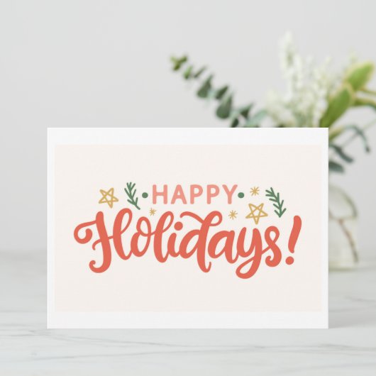 Prettige feestdagen Feestelijk ontwerp Kaart (Staand voorkant)