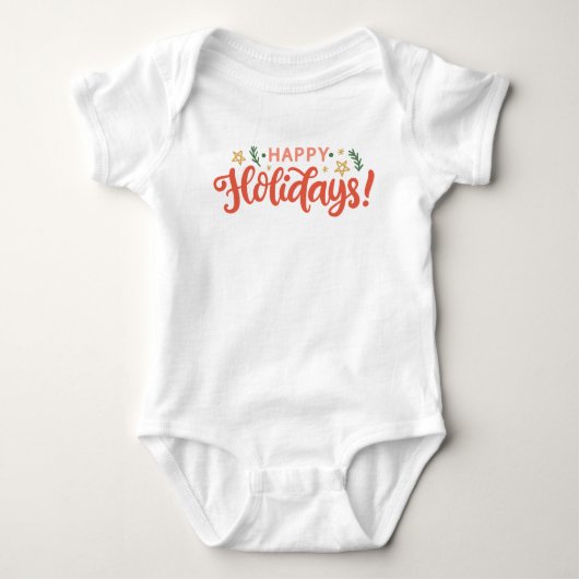 Prettige feestdagen Feestelijk ontwerp Romper (Voorkant)