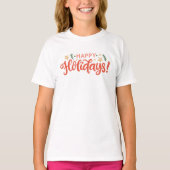 Prettige feestdagen Feestelijk ontwerp T-shirt (Voorkant)