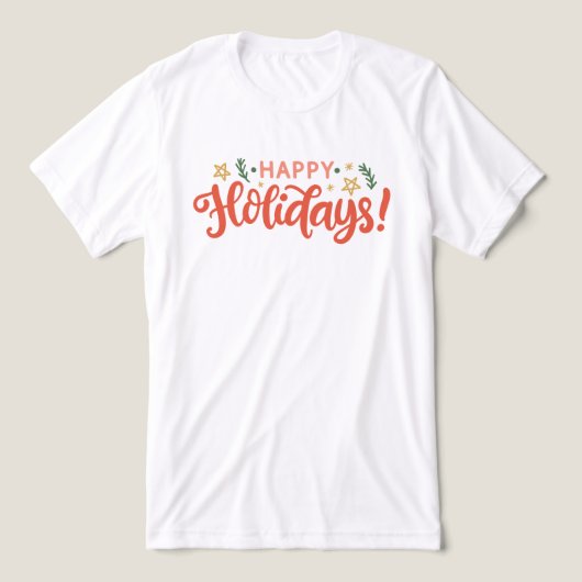 Prettige feestdagen Feestelijk ontwerp Tri-Blend Shirt (Design voorkant)