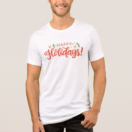 Prettige feestdagen Feestelijk ontwerp Tri-Blend Shirt (Voorkant)