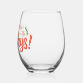 Prettige feestdagen Feestelijk ontwerp Wijnglas Zonder Voet (Links)