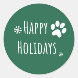 Prettige feestdagen Feestelijk? Paw Aroma Home Ker Ronde Sticker