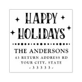 Prettige feestdagen Feestelijk retouradres voor le Rubberstempel (Afrduk)