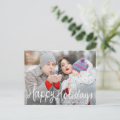 Prettige feestdagen Feestelijk script Briefkaart (Staand voorkant)