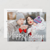 Prettige feestdagen Feestelijk script Briefkaart (Voorkant / Achterkant)