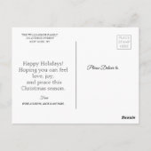 Prettige feestdagen Feestelijk script Briefkaart (Achterkant)