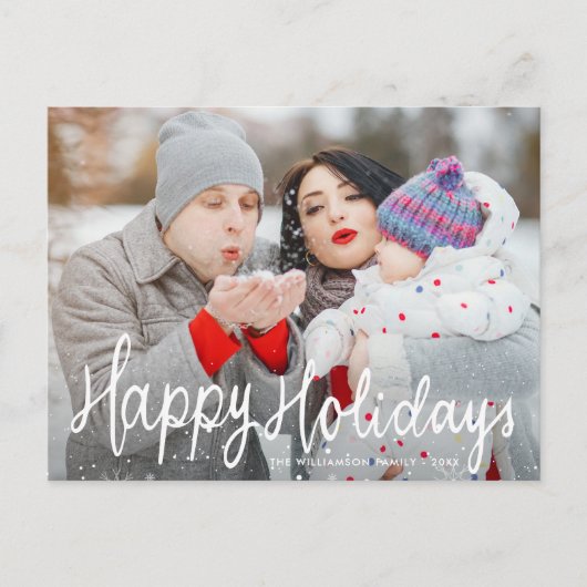 Prettige feestdagen Feestelijk script Briefkaart (Voorkant)