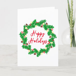Prettige feestdagen feestelijke boodschap kaart