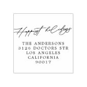 Prettige feestdagen Feestelijke Flora Rubberstempel (Afrduk)