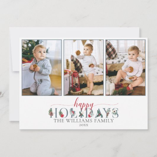 Prettige feestdagen Feestelijke Foliage Kaart (Voorkant)