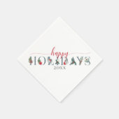 Prettige feestdagen Feestelijke Foliage Servet (Hoek)