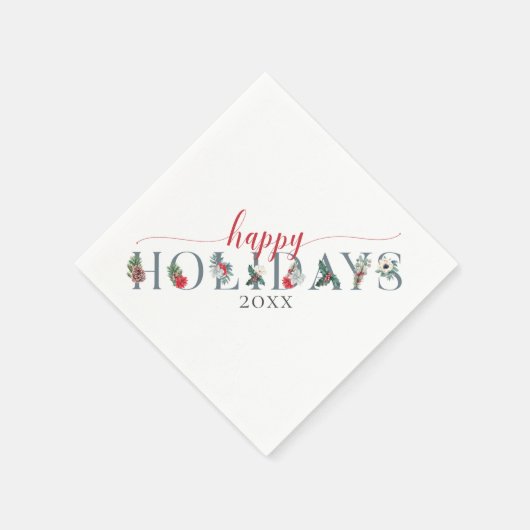 Prettige feestdagen Feestelijke Foliage Servet (Hoek)