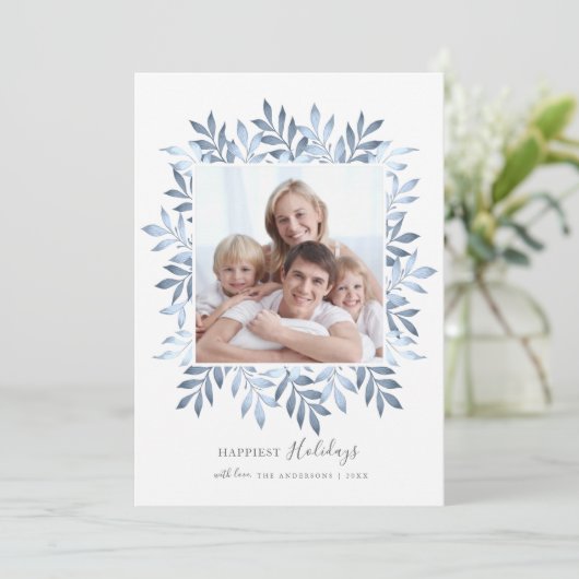 Prettige feestdagen Feestelijke Fotofoto Lijst Feestdagenkaart (Staand voorkant)
