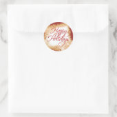 prettige feestdagen ""Feestelijke groeten Ronde Sticker (Tas)