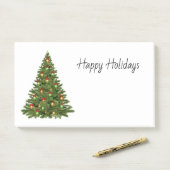 prettige feestdagen feestelijke kerstboom post-it® notes (Op bureau)