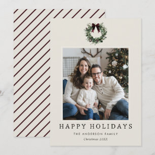 Prettige feestdagen Feestelijke Kerstkrans Foto Feestdagenkaart