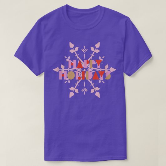 prettige feestdagen feestelijke kerstsnowflake t-shirt (Design voorkant)