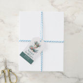 Prettige feestdagen feestelijke kerstthema kelk cadeaulabel (Met Touw)