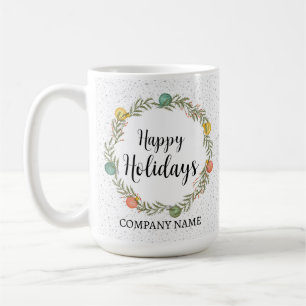 Prettige feestdagen · Feestelijke Krans Corporate  Koffiemok
