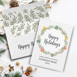 Prettige feestdagen feestelijke krans feestdagenkaart