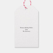 Prettige feestdagen Feestelijke Paard Kerstkrans Cadeaulabel (Achterkant)