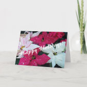 Prettige feestdagen Feestelijke Poinsettias (Voorkant)