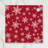 Prettige feestdagen Feestelijke Rode Baubles 3 Fot Bedankjes Labels (Achterkant)