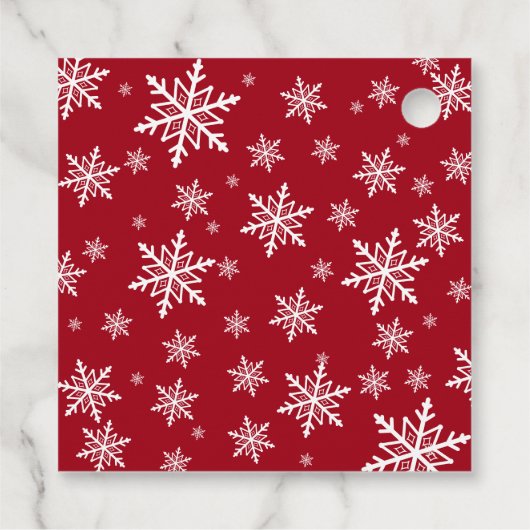 Prettige feestdagen Feestelijke Rode Baubles 3 Fot Bedankjes Labels (Achterkant)