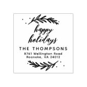 Prettige feestdagen Feestelijke takken Rubberstempel (Afrduk)