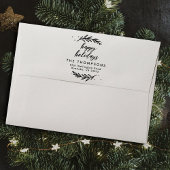 Prettige feestdagen Feestelijke takken Rubberstempel