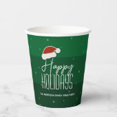 Prettige feestdagen Feestelijke Typografie Kerstfe Papieren Bekers (Voorkant)