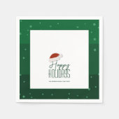 Prettige feestdagen Feestelijke typografie Vrolijk Servet (Voorkant)