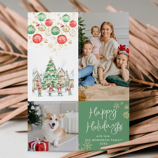 Prettige feestdagen Feestelijke winterscène Feestdagenkaart