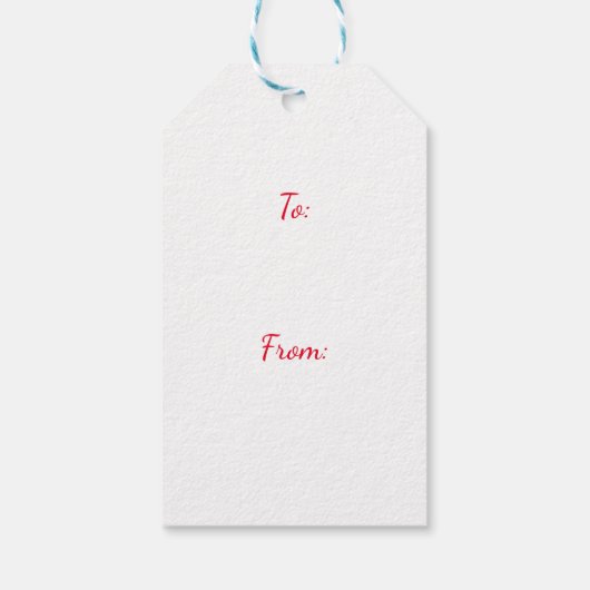 Prettige feestdagen Festief Cursive Script Gift La Cadeaulabel (Achterkant)