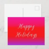 Prettige Feestdagen Festieve Magenta Rode Paarse O Briefkaart (Voorkant / Achterkant)