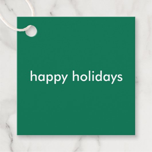 prettige feestdagen | Festive Green Modern minimal Bedankjes Labels (Voorkant)