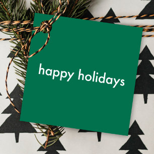 prettige feestdagen   Festive Green Modern minimal Bedankjes Labels