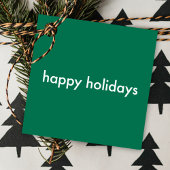 prettige feestdagen | Festive Green Modern minimal Bedankjes Labels