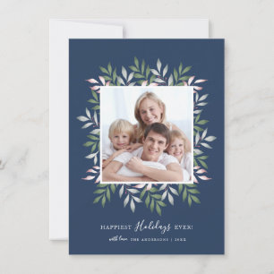 prettige feestdagen Festive Greenery Photo Lijst Feestdagenkaart