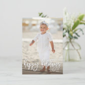 prettige feestdagen Festive Handgeschreven Manuscr Feestdagenkaart (Staand voorkant)