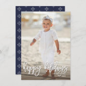 prettige feestdagen Festive Handgeschreven Manuscr Feestdagenkaart (Voorkant / Achterkant)