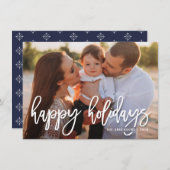 prettige feestdagen Festive Handgeschreven Manuscr Feestdagenkaart (Voorkant / Achterkant)