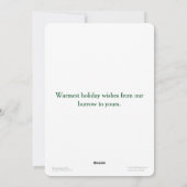 prettige feestdagen Festive Owl Card groot 5 x 7 Feestdagenkaart (Achterkant)