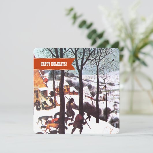 prettige feestdagen. Fijne Kunst Kerstmis Feestdagenkaart (Staand voorkant)