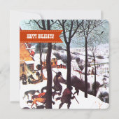 prettige feestdagen. Fijne Kunst Kerstmis Feestdagenkaart (Voorkant)