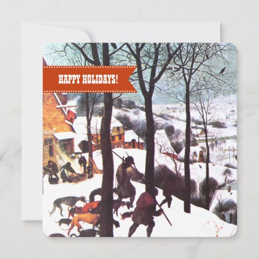 prettige feestdagen. Fijne Kunst Kerstmis Feestdagenkaart (Voorkant)