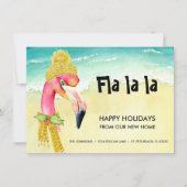 Prettige feestdagen Flamingo Aankondiging (Voorkant)