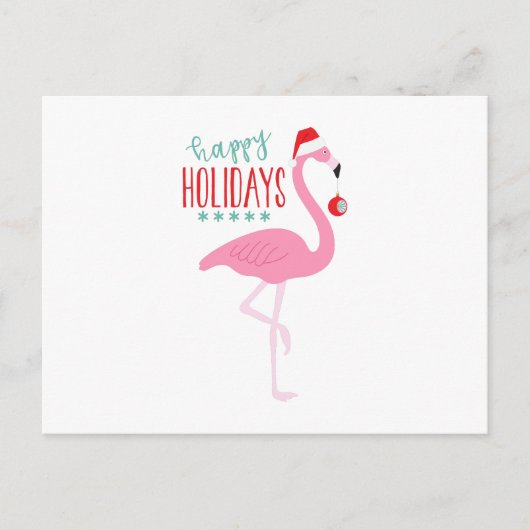 prettige feestdagen Flamingo Briefkaart (Voorkant)