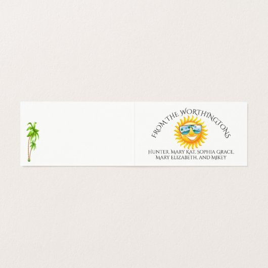 Prettige feestdagen Flamingo Style #holidayZ Kaart (Binnenkant ongevouwen)